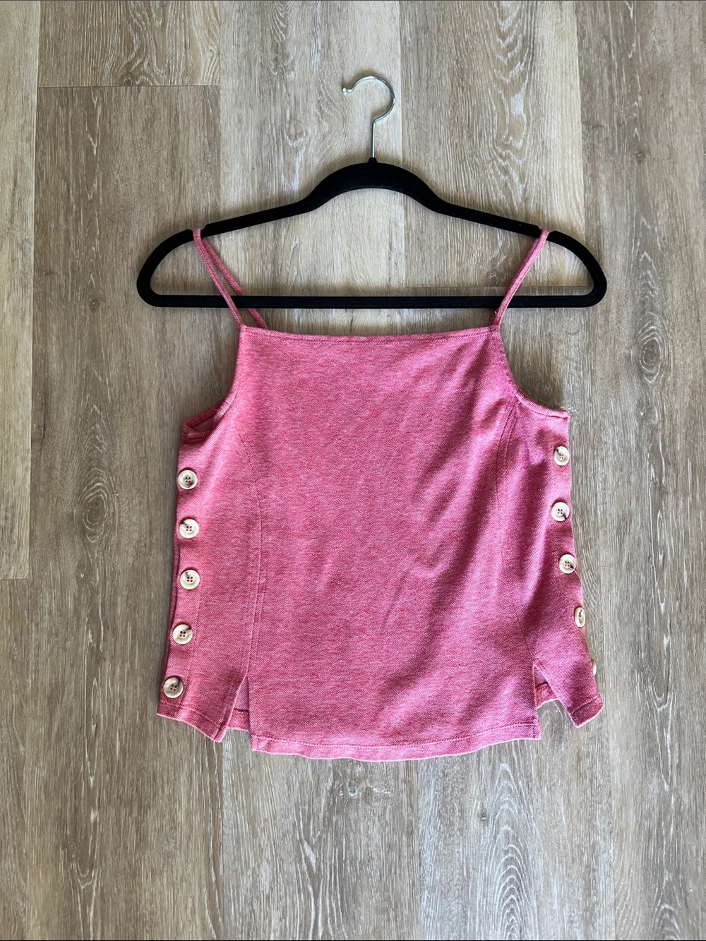 Anthropologie Meadow Rue Pink Button-Side Camisole Tank